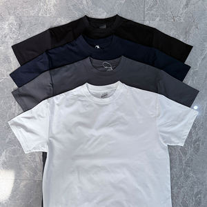 เสื้อยืดคอกลมผู้ชาย แขนสั้น ทรงปกติ ผ้าฝ้าย 100% ขายดี สีพื้น ซักแล้ว ระบายอากาศได้ดี รับสกรีนโลโก้ - Product Image 1