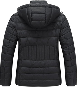 Custom Logo <b>Women</b> <b>Lightweight</b> <b>Waterproof</b> Short Puffer <b>Jacket</b> Thickened Insulated Quilted Winter Detachable Hoodie - Product Image 2