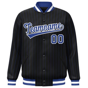 เสื้อแจ็คเก็ตเบสบอลแบบกำหนดเอง OEM ลายทางสไตล์ Letterman แจ็คเก็ตบอมเบอร์ทีมแบบสั่งทำพิเศษ เสื้อแจ็คเก็ตชุดกีฬาแบรนด์ส่วนตัว - Product Image 2