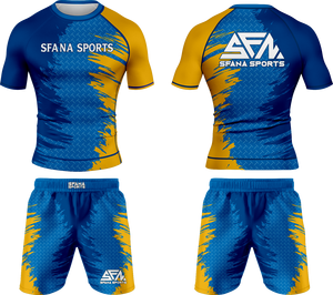 Nouvel Arrivage Ensemble Rashguard et Short de Compression Personnalisable avec Logo pour MMA, BJJ, Gym, Fitness et Sportswear - Product Image 1