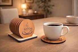 Beautiful Wooden Coasters for Dining Table Tea Coffee Cups Home Decor Table Protection - Product Image 3