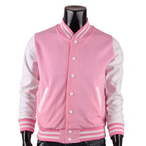 เสื้อแจ็คเก็ตคอร์ดูรอยสีชมพูสำหรับผู้ชาย สไตล์วิทยาลัยสตรีทแวร์คลาสสิก แนวเรโทรลำลอง อุ่นสบาย ติดกระดุม แบบบอมเบอร์ แฟชั่นวาร์ซิตี้ - Product Image 4