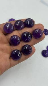 Cabujón Redondo de Amatista Natural, Piedra Preciosa Pulida de Color Morado, Piedra Suelta para Joyería, Calidad AAA - Product Image 3
