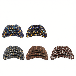 Ensemble de lit pour animaux de compagnie Yommy 4 pièces, lit pour chien imprimé à carreaux, tailles S, M, L, XL - Product Image 2