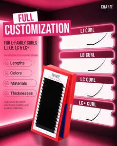 Charmlash Fournitures pour cils en gros Lb Cils marron foncé Cils en cachemire effet arabe Épaisseur personnalisée OEM ODM - Product Image 5