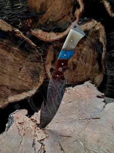 Wholesale Rose Wood Handle Outdoor Camping Self-Defense Survival Straight Knife Sharp Durable <b>Small</b> Wilderness Hunting Knives - Product Image 3