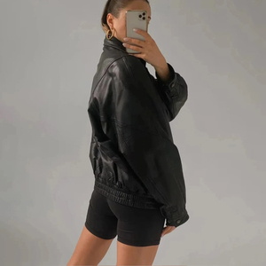 Veste en cuir véritable grande taille 100% cuir pour femmes, nouvelle collection, prix de gros avantageux, veste en cuir véritable - Product Image 4