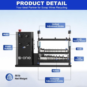 Machine à dénuder les fils, machine à dénuder les fils de cuivre, dénudeurs de fils électriques pour fils de cuivre de 0,06 à 1,6 pouces, 700 W - Product Image 5