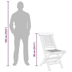 ชุดเก้าอี้พับไม้สักแท้ขนาดกลาง 8 ตัว - Product Image 6