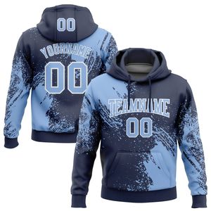 Sweat à capuche pour homme personnalisé vert marine avec effet éclaboussures de peinture, imprimé par sublimation, avec nom et numéro, tenue d'équipe, coupe classique, style décontracté - Product Image 3