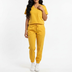Haut de blouse médicale ajusté pour femme, col en V, nouveau modèle, uniforme d'infirmière, pharmacien, hôpital, couleurs personnalisables, 3XL, uniforme médical unisexe pour médecin - Product Image 6