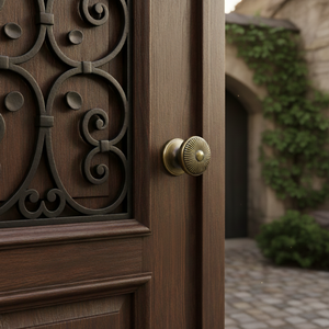 Pomo de Puerta Antiguo de Latón Sólido de Alta Resistencia |   Manija Clásica Vintage para Puerta Principal |   Herrajes de Entrada para Puertas Interiores y Exteriores del Hogar - Product Image 4