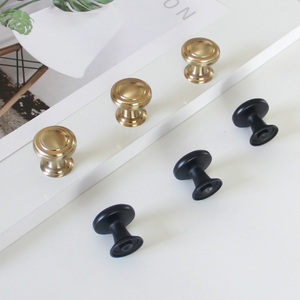 Manufacturer Price Zinc Alloy Round Cabinet <b>Knob</b> Modern Gold <b>Black</b> Drawer Handle for Kitchen Bathroom Furniture Hardware - Product Image 2
