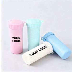 กิจกรรมขององค์กรของขวัญทางธุรกิจแก้วพลาสติกขนาด350มล. แก้วมักเส้นใยข้าวสาลีพิมพ์โลโก้ของขวัญตามสั่ง - Product Image 1