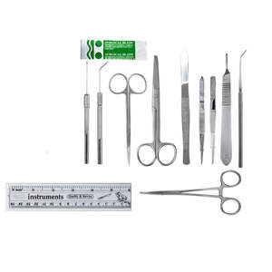 Kits chirurgicaux 12 pièces en acier inoxydable allemand, ciseaux, pinces, forceps, kit de dissection chirurgical avec étui par Dentavex - Product Image 5