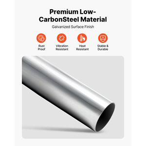 Kit Tubi di Scarico Fai-da-te Personalizzabili da 8 Pezzi, Tubi a U in Acciaio Dolce da 2,25 Pollici, Tubi di Scarico Dritti Galvanizzati a 90 e 135 Gradi - Product Image 5