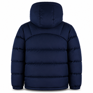 Blouson matelassé à capuche sérigraphié, imperméable, en polyester, avec large matelassage et poches à rabat, manteau streetwear d'hiver – Fournisseur - Product Image 3