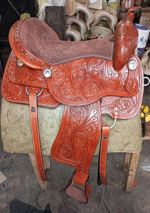 Diseño único Vintage Western Pleasure Trail Sillín de caballo para adultos Lo mejor para montar a mano Cuero genuino Sillín de caballo occidental - Product Image 6