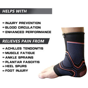 Attelle de cheville de compression protectrice pour le soutien des squats et le soulagement de la douleur, genouillères et coudières – Usage adulte toutes saisons - Product Image 4