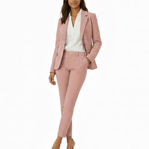 Women Elegant <b>Blazer</b> Pant Suit <b>Set</b> Professional Workwear Formal Trousers Outfit Wholesale Supplier - Product Image 4