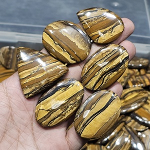 Lote de cabujones de ojo de tigre amarillo natural al por mayor, lote de piedras preciosas de ojo de tigre para la fabricación de joyas - Product Image 1