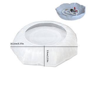 Plateau de rangement en forme de fleur de dentelle, plateau pour pot de fleurs, moule en silicone pour résine de ciment de gypse - Product Image 5