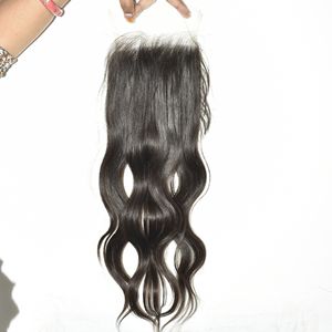 Cierre de Cabello Humano 100% Natural de Templo Indio, Ondulado 7*7, Doble Trama a Máquina, Sedoso, Fabricación Vietnamita, Precio Mayorista - Product Image 4