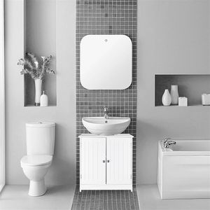 Mueble de Almacenamiento Blanco para Lavabo de Baño, Elegante Mueble de Vanidad - Product Image 3