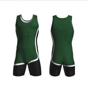 High Quality Polyester Customizable Printed Moisture-Wicking Breathable Professional <b>Weightlifting</b> Uniforms for Men Wrestling - Product Image 1
