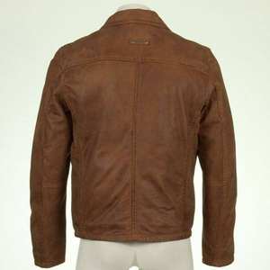 Blouson d'hiver en cuir unisexe grande taille personnalisé, imprimé, décontracté et tendance, avec col montant et motif patchwork color block - Product Image 3