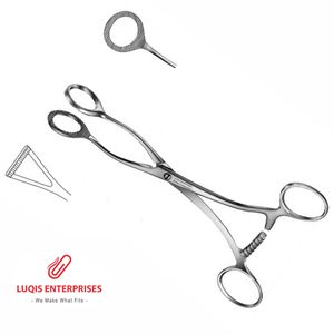Pinzas quirúrgicas Collins para sujeción de tejidos, pinzas de agarre de tejidos de acero inoxidable, instrumento médico quirúrgico - Product Image 1