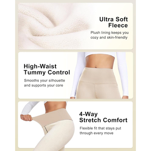 Leggings Térmicos Sin Costuras en Oferta, Transpirables, Antibacterianos, de Spandex y Poliéster Elástico, Moldeadores, Hasta la Rodilla - Product Image 3