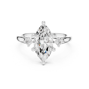 Anillo de Compromiso Clásico de Oro Amarillo de 14K para Mujer, Aries Jewel, con Diamante Cultivado en Laboratorio Certificado por IGI, Corte Marquesa de 2CT, para Aniversario o Boda - Product Image 6