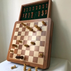 Wooden Chessboard Professional End Grain Walnut board <b>Set</b> Premium Solid <b>Wood</b> <b>Chess</b> <b>Set</b> Large <b>Wood</b> <b>Chess</b> Board Game - Product Image 3