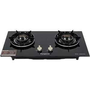 Estufa de gas moderna con cuerpo de vidrio y encendido magnético, fabricada en Vietnam, de doble quemador, para encimera de cocina. - Product Image 1