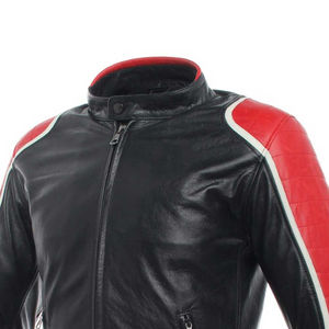 Chaqueta de Motocicleta de Cuero Vacuno Genuino para Hombre, Resistente al Viento, Diseño Moderno y de Última Tendencia - Product Image 4