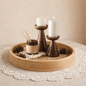 ถาดไม้กระถินขนาดกลางสำหรับใช้ในครัว ถาดไม้กระถินทรงลึกสำหรับเสิร์ฟ ถาดไม้กระถินทรงแบนสำหรับจัดแสดง ถาดไม้กระถินทรงกว้างสำหรับโต๊ะอาหาร - Product Image 6