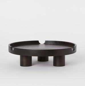 Plateau de service ovale moderne en bois noir, très vendu, avec bord surélevé, forme ovale allongée, plateau décoratif pour table et présentation en cuisine - Product Image 3