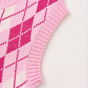 Precio barato Adultos Mujeres Chaleco de punto recortado Diseñador de color sólido Mujeres Chaleco de punto recortado - Product Image 4