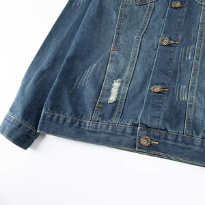 Outfitize International - Chaqueta Vaquera Personalizada al por Mayor con Logotipo para Hombre, Chaqueta Trucker de Mezclilla Azul de Algodón Grueso - Product Image 6