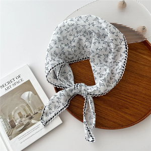 Spring/Summer Fashion Floral Cotton-ramie Hijab Outdoor Breathable Wraps Women’s Knitting Versatile Print <b>Scarf</b> - Product Image 2