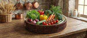 Wood fruit <b>basket</b> for kitchen wooden vegetable storage <b>basket</b> <b>bread</b> <b>basket</b> wooden wood <b>basket</b> for kitchen counter - Product Image 2
