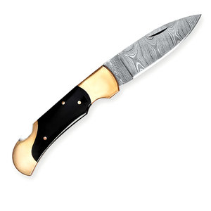 Handmade Damascus Steel Folding Pocket Knife Compact Outdoor <b>Tool</b> Pattern Steel <b>Camping</b> Hiking Fishing Travel Everyday Use - Product Image 4