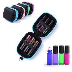Colorful Trim <b>Box</b> Customized Size EVA Essential Oil Pouch Case Oxford Fabric with Zipper Closure Portable <b>Makeup</b> Storage - Product Image 5