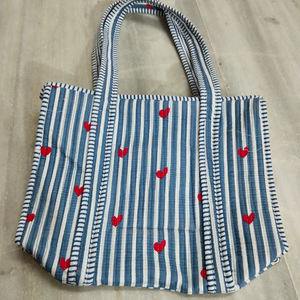 Fabricante de Bolsas de Tela de Algodón de Jaipur, Proveedor B2B, Bolsos de Hombro de Tela Jaipuri, Bolsas de Compras Reutilizables Personalizadas, Ecológicas - Product Image 1