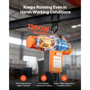 1100 Lbs Electric Chain <b>Hoist</b> 20 ft Lifting Height 120V Single Phase Overhead Crane 328 ft Wireless 15 ft Wired Remote for Farm - Product Image 6
