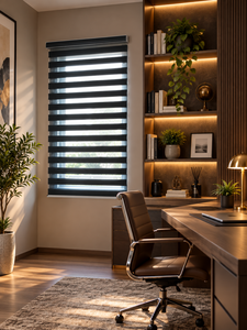 Persianas Zebra EX05 Super System, Eléctricas, Lisas, Día y Noche, con Protección UV, Aislamiento Térmico, Cortina de Ventana de Lujo, Moderna, para Apartamento, Corredera - Product Image 1
