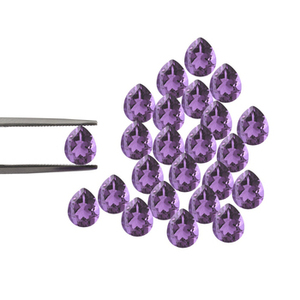 Nouvelle améthyste naturelle à 100 %, calibrée, cabochon en forme de poire, taille diamant, facettée, couleur violette, pierre précieuse en vrac pour la fabrication de bijoux 2026 - Product Image 3