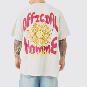 Camiseta Casual de Manga Corta para Hombre, Cuello Redondo, 100% Algodón, Talla Grande, Colores y Logotipo Personalizables, Estilo Hip Hop - Product Image 3