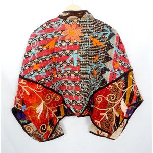 Indian Handmade 100% Cotton Kantha <b>Jacket</b> <b>Mandarin</b> <b>Collar</b> Full Sleeves Breathable Eco-Friendly All Season Fashionable Design - Product Image 6